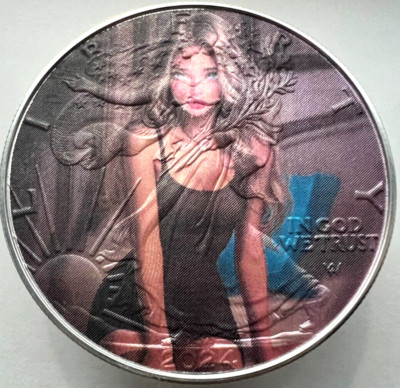 Beautiful Girl American Silver Eagle 1oz .999 Limited Edition Silver Dollar Coin
