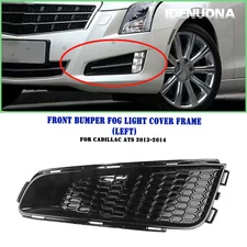 Gloss Black Front Fog Light Cover Grille Frame For Cadillac ATS 2013-2014 Left