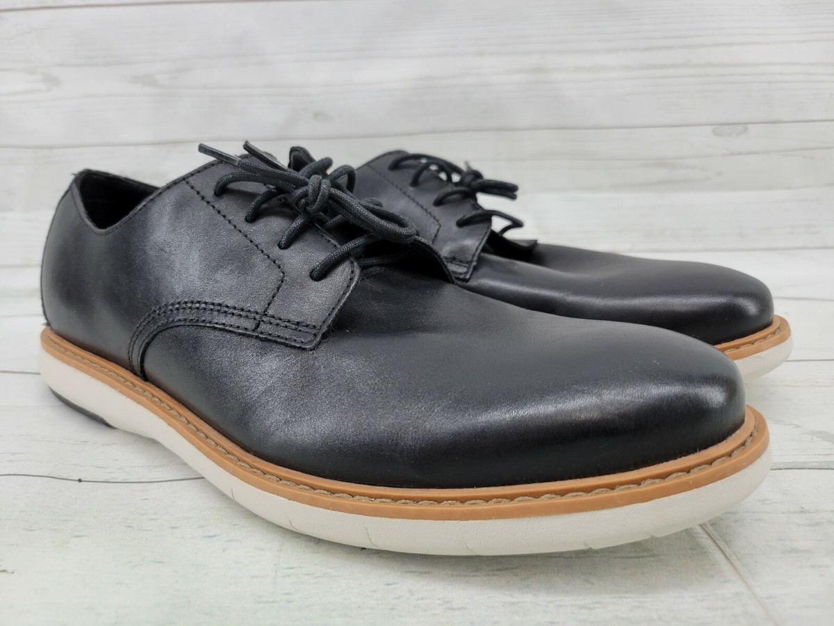 Clarks Draper‎ Lace Men Casual Oxford Shoe Size 9.5 Work Office Black Leather Clarks Men main image 2