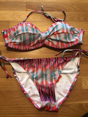 Apollo Swimwear Bikini Bandeau Swimsuit Juniors  L  / Xl Multi Color NEW Womens