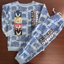 Sonic The Hedgehog Kids Crew Neck Sweater and Sweat Pant Set Size XS Color Blue