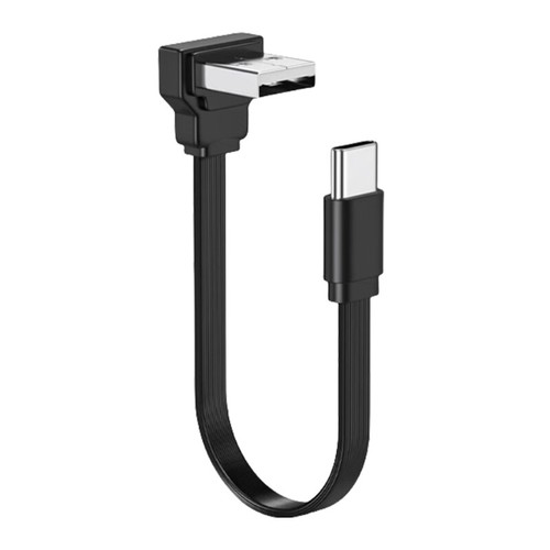 USB C Male to USB A Male Right Angle Fast Charging Cable 480Mbps Data Transfer - Photo 16 sur 20