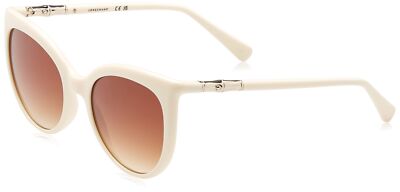 New Longchamp LO-720S 107 Ivory Sunglasses with Brown Gradient Lenses