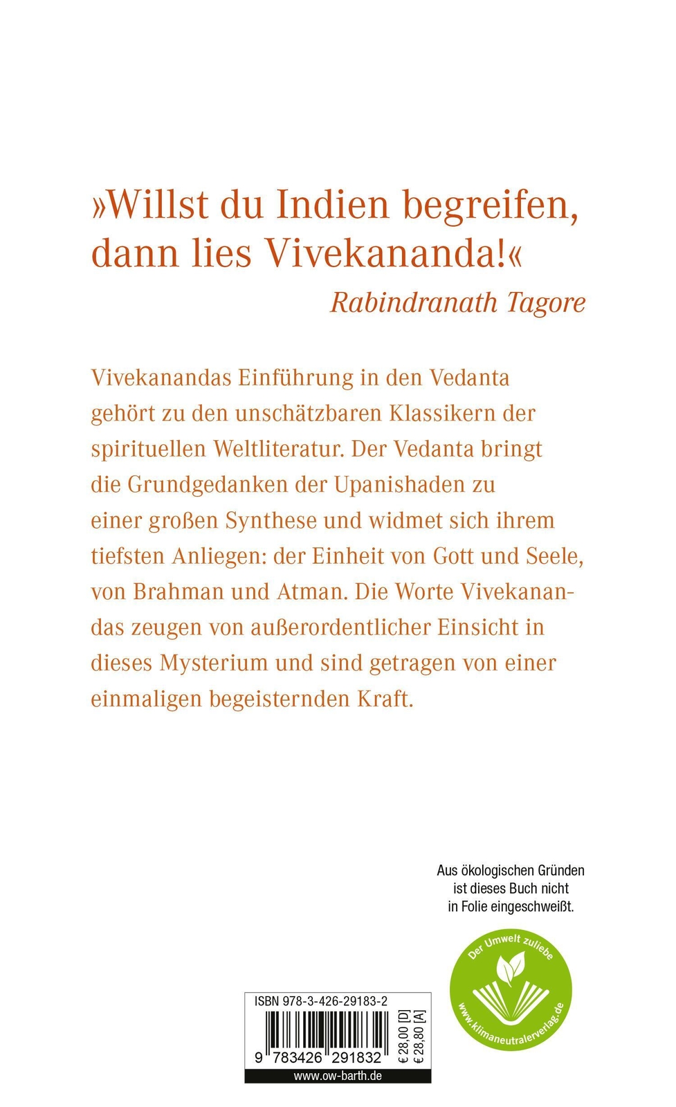 Thumbnail - Vedanta | Der Ozean Der Weisheit | Swami Vivekananda | Buch | 288 S. |