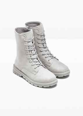 FREEMANS Pale Grey Lace Up Desert Boots UK 6.5 (F689)