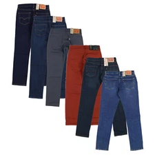 Levis 511 Men's Jeans Slim Fit Stretch Denim Bottoms Skinny Pants Pockets New