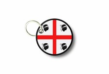 Keychain keyring print patch morale flag sardinia sardegna italy