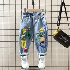 Jeans Pant Spring and Autumn Children's Loose Western Style Boys' Casual Pants