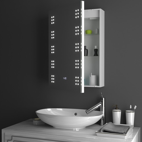 Led Bathroom Mirrors With Shaver Socket And Clock – Rispa