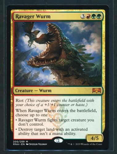 Ravager Wurm - Magic MTG 2019 Ravnica Allegiance - NM