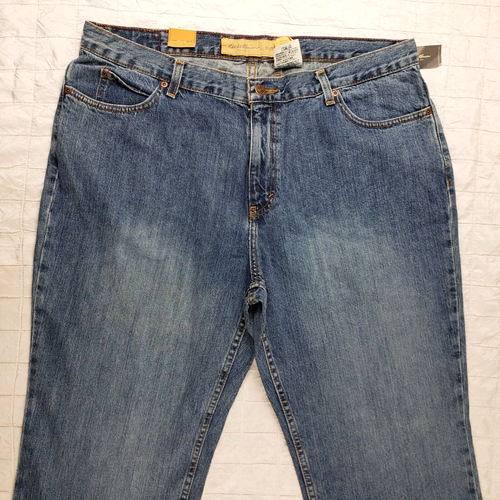 NUEVO Jean de mezclilla Eddie Bauer para mujer talla 18 (W38xL30) Bootcut azul lavado medio nuevo con etiquetas - Imagen 5 de 16