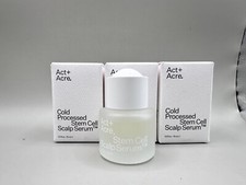 LOT OF 3 ACT  ACRE COLD PROCESSED STEM CELL SCALP SERUM 0.5OZ/15ML 3