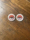 2 Eyes Eyeballs Eye PATCH Sew On Vtg 80s Bag Hat Jacket Logo Appliqué 80s Felt