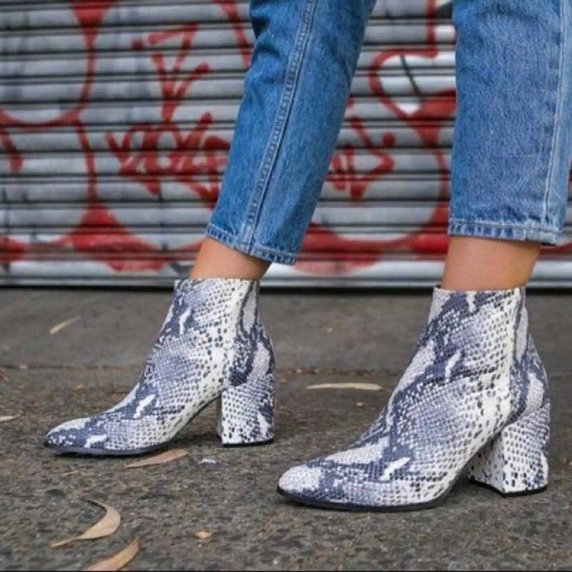 Steve Madden Jillian Snakeskin Leather 