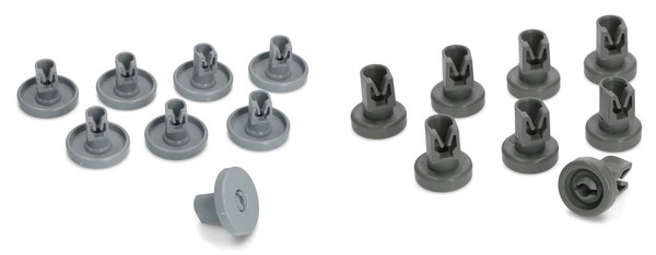 GeschirrspüLer Oberes & Unteres RäDer FüR Zanussi ZDU112X, ZDU6500, ZDF121,-image