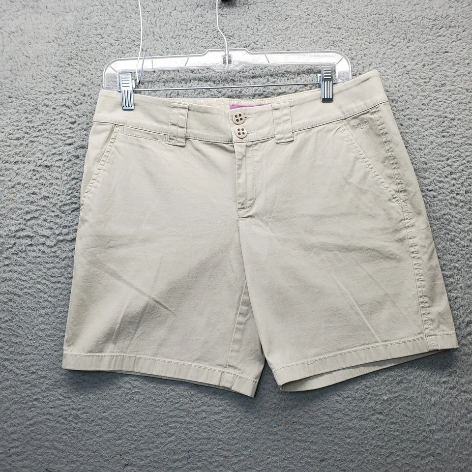 Lote DE 2 Pantalones Cortos Chinos Esprit Para Mujer 6 Multi Planos Frontales Cortados Bolsillos Botón Mosca Foto 4 de 4