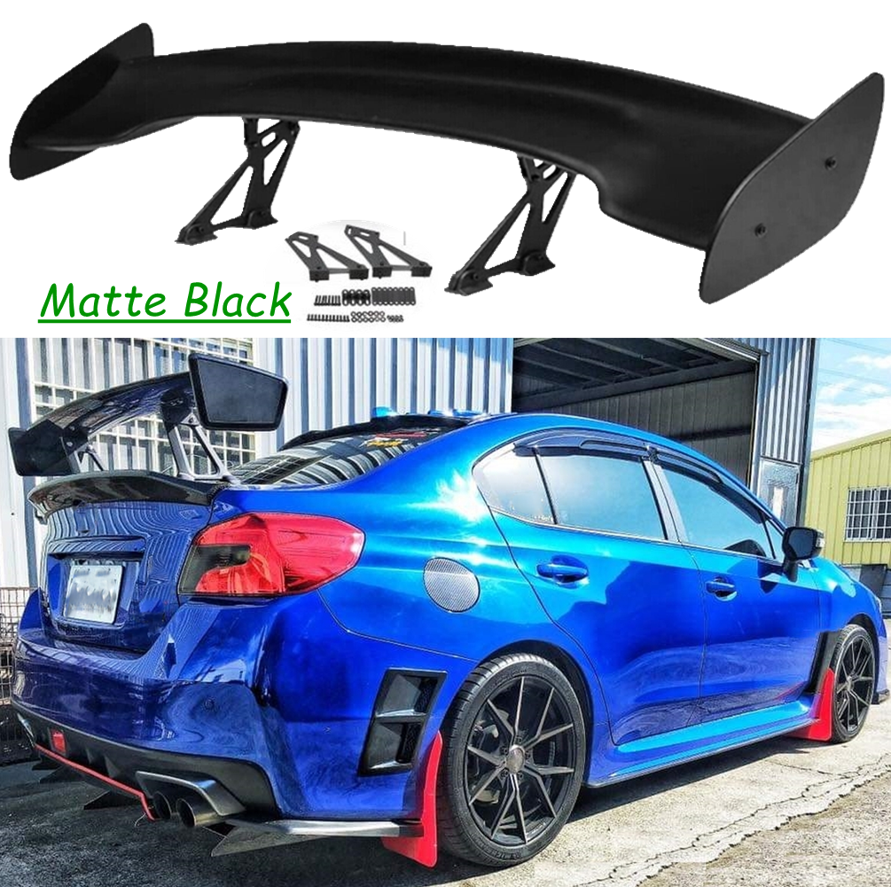 46" GT Style Rear Car Trunk Lip Spoilers Wing Adjustable For Subaru WRX