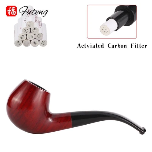 Classic Creative Red Sandalwood Pipe Set Accessories Tabacco Smoking Wood Pipe - Picture 5 of 11