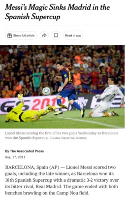 Super Cup Where To Watch El Clasico For Free 2011 Super Cup Messi