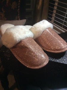 rose gold slippers