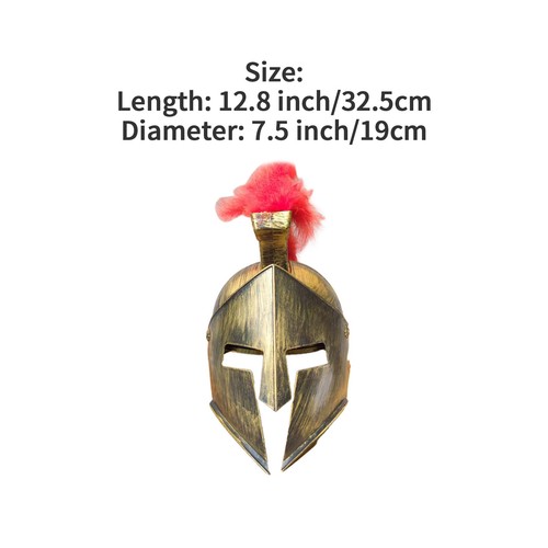 AU Medieval Knight Gladiator Spartan Roman,Warrior Greek Costume Helmet Headwear - Picture 6 of 7