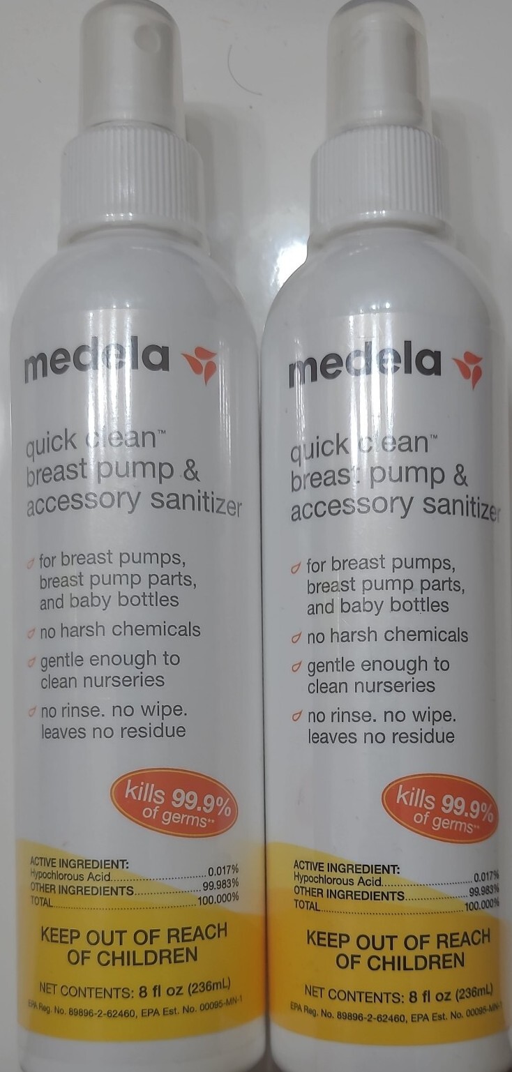 LOT OF 2 Medela Quick Clean Breast Pump & Accessory Sanitizer Pump