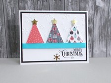 Christmas Theme Christmas Tree Trio Total 4 cards and envelopes