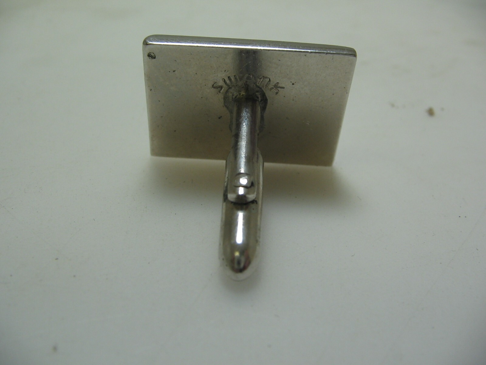 Vintage SWANK Rectangular Silver Contemporary Art… - image 7