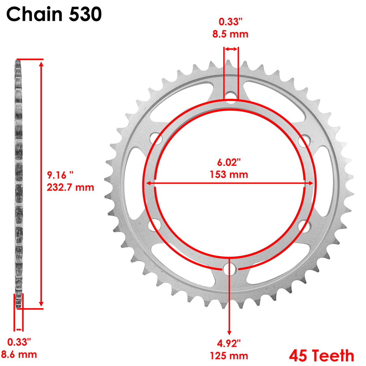 CHIEN 1001 Rear Wheel Chain Sprocket for Kawasaki 1100 GPz ZX1100 1995