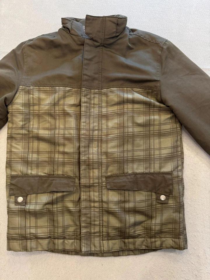 Abrigo Cherokee Niños Jóvenes Niños Grande 10-12 Verde Cuadros Cremallera Exterior Senderismo Foto 3 de 4