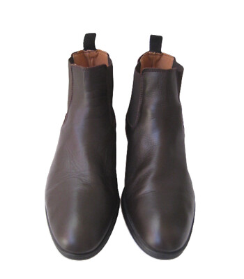 ENZO TESOTI CHELSEA BROWN LEATHER ANKLE BOOTS MEN display picture 3
