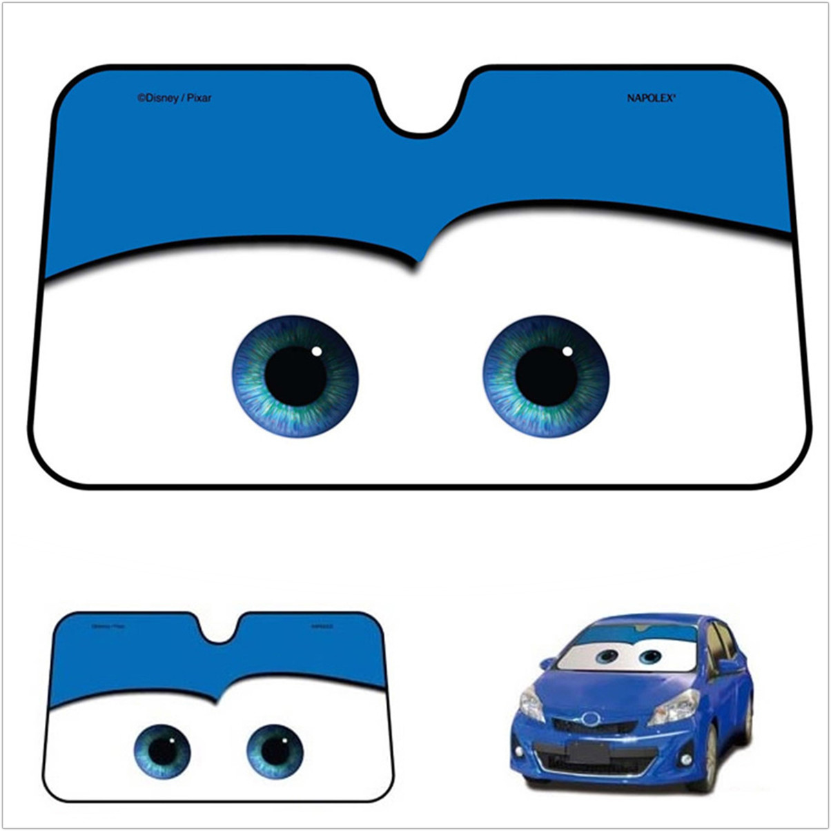 130X70cm Car Front Windscreen Sun Visor Blue Eye Cartoon Pattern Shield Cover