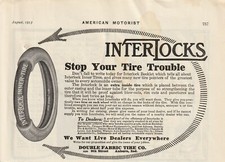 1913 INTERLOCK Double Fabric TIRES Mag. AD~Colonial Motor Oil~LEE/Conshohocken