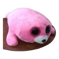 TY Beanie Boos Pierre the Harp Seal 12" Plush Pink Glitter Eyes Large Size 