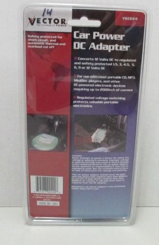 Adaptador de alimentación de CC para automóvil Vector VEC009 - Imagen 2 de 2