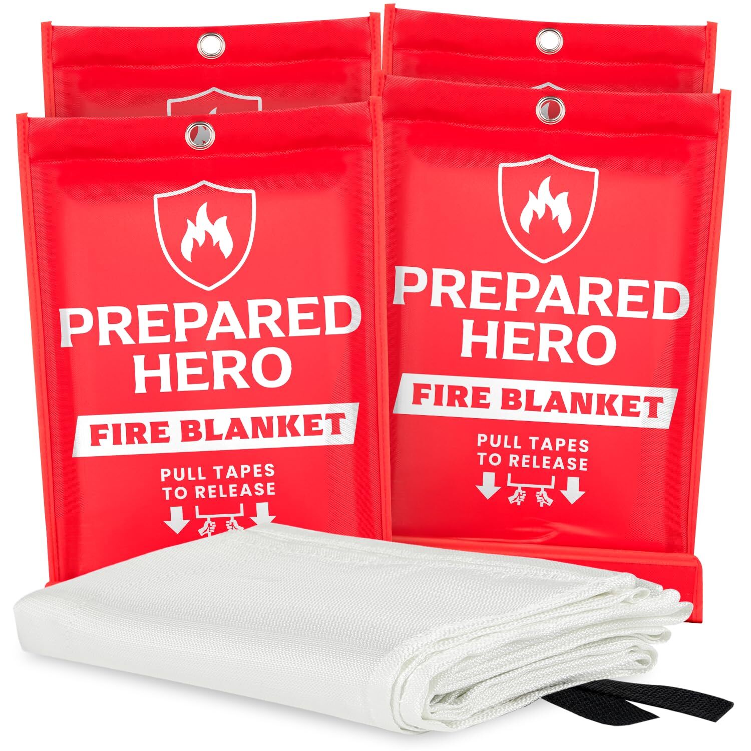 Prepared Hero 4-Pack Emergency Fire Blanket, 40