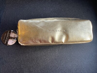 Ruby & Millie Gold Make-up-Kosmetik-Schönheit Bleistifttasche. Brandneu mit Etikett
