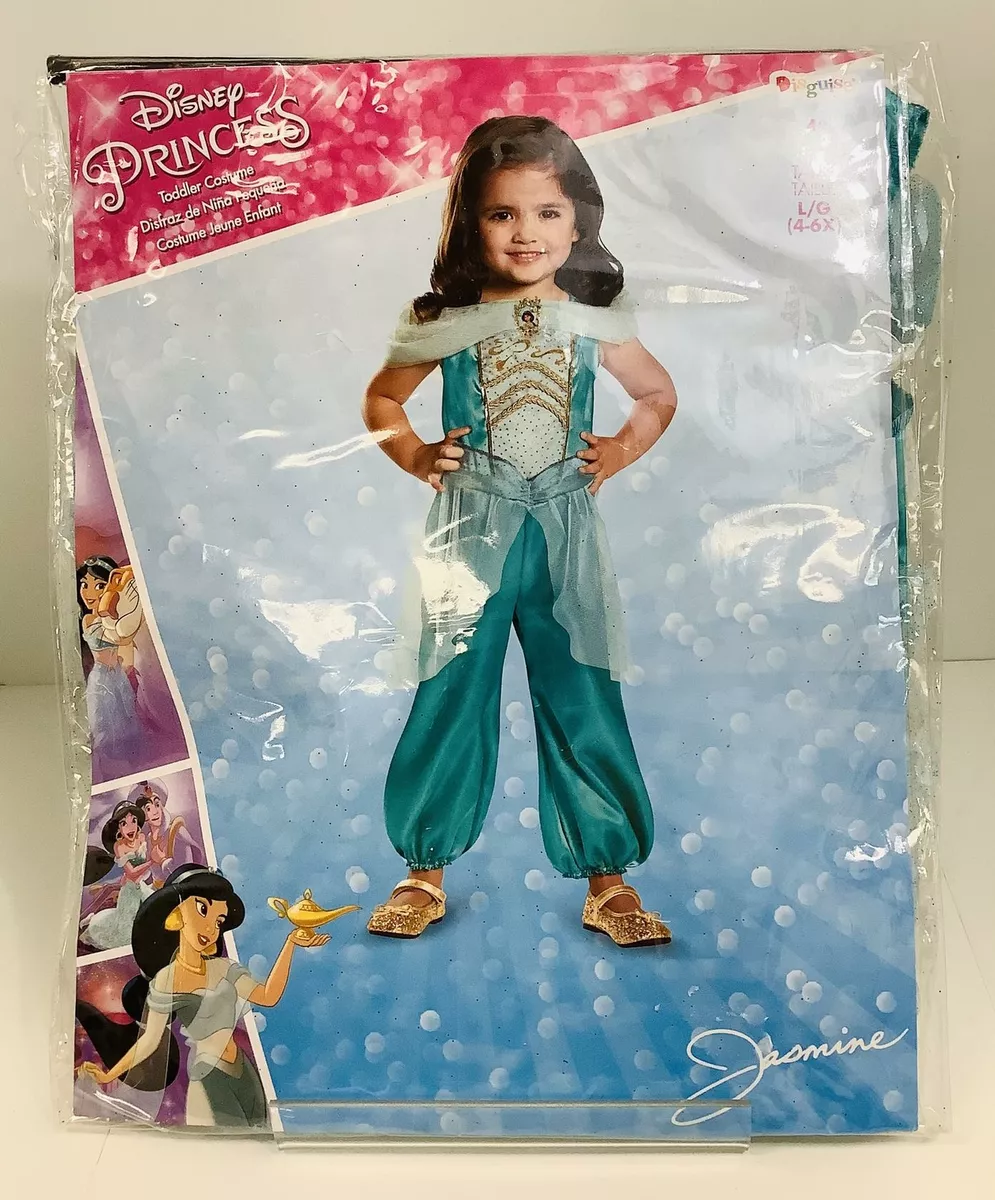 Disney Princess Jasmine Aladdin Girl's Fancy-Dress Costume with Accessories, Toddler 6(X), Toddler Girl's, Size: 6X, Blue