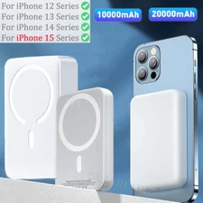 10000mAh Magnetic Power Bank Wireless Portable Charger Fast Charging For iPhone