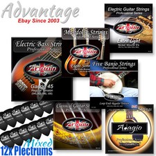 Electric Acoustic Bass Classical Guitar Mandolin Banjo Strings Plectrums Adagio 