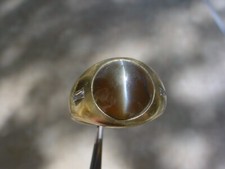 18K Gold Gents Ring w/ 7.4 Carat Chrysoberyl Cat’s Eye. Appraised $14,600 Retail