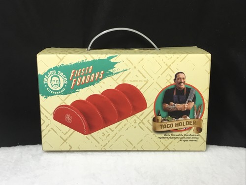 Trejo’s Tacos Fiesta Fundays Durable Red U-Shaped Groove Taco Holder - Picture 4 of 9