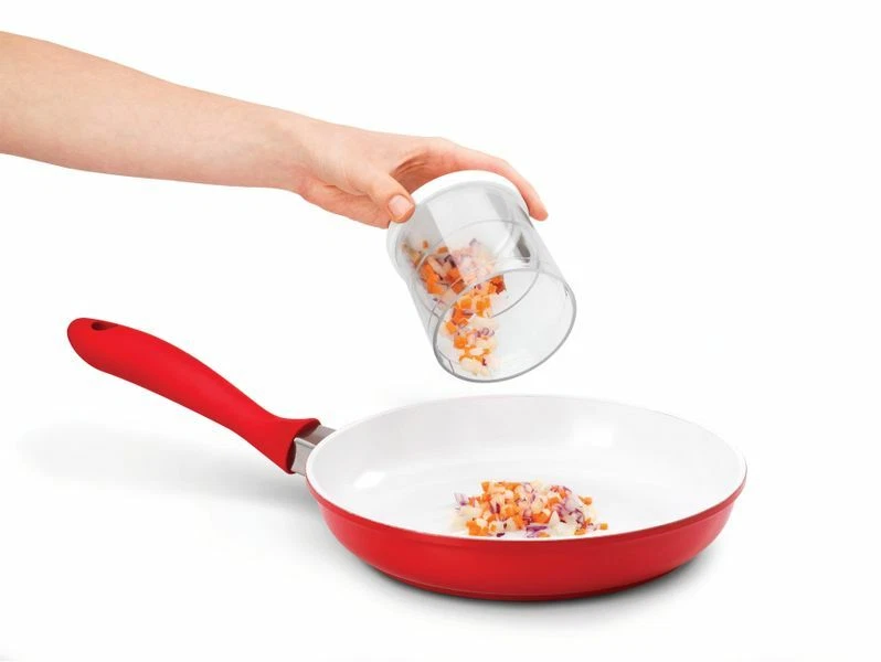 Zerkleinerer Zwiebelschneider Zwiebelhacker Zerkleiner Gemüsezerkleinerer Weiß - Bild 4 von 4