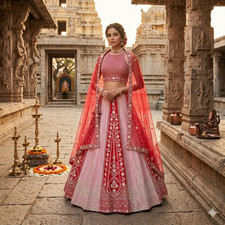 Captivating Georgette Heavy Sequin Embroidery Lehenga Choli Party wear Ghaghra