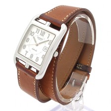 HERMES Cape Cod Double Tour CC1.710 1****** Silver Brown Men's Wrist Watch 2