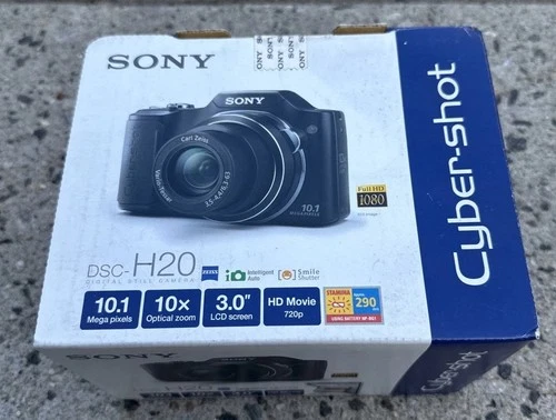 Sony Cyber-shot DSC-H20 10.1MP Digital Camera - Black