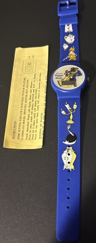 Disney Vintage Holographic Die Schöne und das Biest Digitaluhr Brandneu/ohne Box - Bild 1 von 3