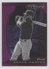 2022 Panini Chronicles Titan Purple Mojo Prizm 9/99 Bryce Harper #24 o7m