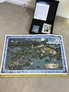 D23 Fantastic Worlds Member Gift 2020 Disneyland Pin Set Map And Patches