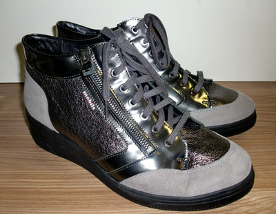Mephisto Mobils Damen Schuhe Gr. UK 6, grau mix Gr. 39,5, NEU mit RS + Schnürung